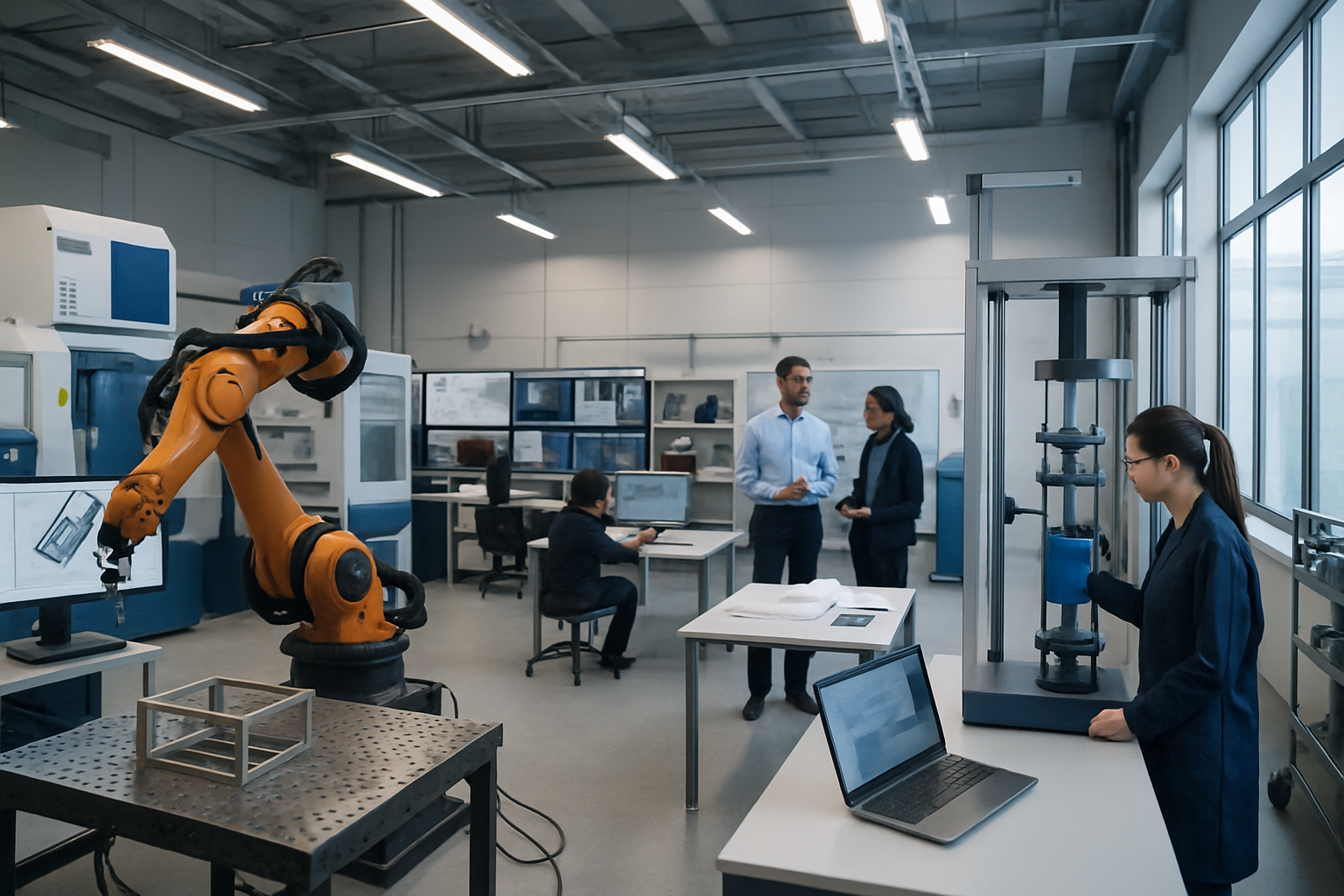 Engineers collaborating